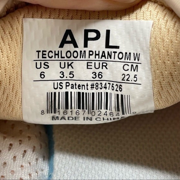 APL Techloom Phantom Blush Cream Lightweight Sneakers Size 6 - Picture 10 of 12